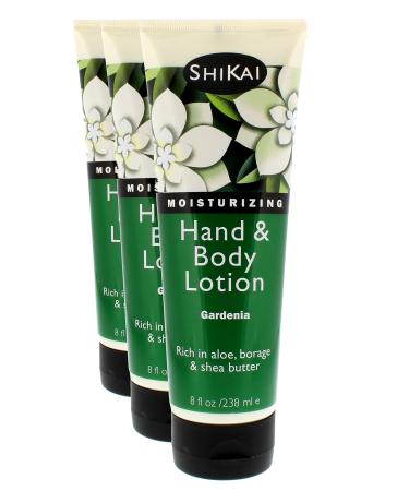 ShiKai - Gardenia Hand & Body Lotion Plant-Based Perfect for Daily Use Rich in Botanical Extracts Makes Skin Softer & More Hydrated Formulated for Dry Itchy Skin Creamy Texture (8 oz 3-Pack) Gardenia 8 Fl Oz (Pac...
