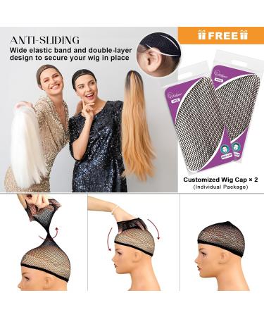 Kellynee Medium Blonde Shoulder Length Wig | Golden Synthetic Heat Resistant Hair for Women | Natural Curly Style for Daily/Party/Cosplay - Buy Online on GoSupps.com