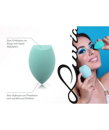 Luvia Beauty Blender Sponge Set - Pure Mint Make-Up Eggs for Face & XXL Body Blending | Flawless Finish - Buy Online on GoSupps.com