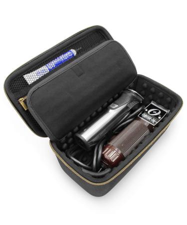 CASEMATIX Hair Clipper Barber Case Holds Clippers, Hair Buzzers, Trimmers, T Finisher Liner - Travel Case For Clippers, Stylist and Hair Cutting Supplies