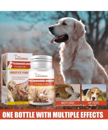 IOOOFU Styptic Powder Safe for Dogs and Cats Blood Stopper Puppy-Home Profession Aids Supplies Traumatic Hemostatic Powder 50ml - Buy Online on GoSupps.com