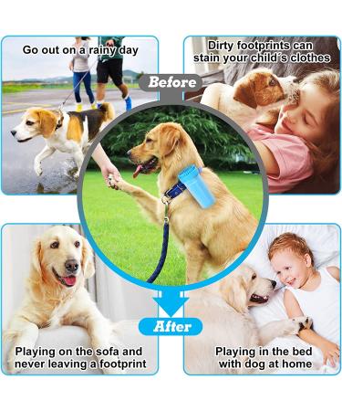 ALLYGOODS Dog Paw Cleaner Cup for Medium/Large/Xlarge Dogs - Pet Foot Washing Cup for Large Blue - Buy Online on GoSupps.com