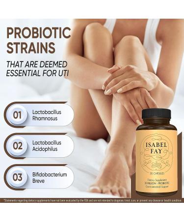 Isabel Fay Urinary Tract Health Probiotic - 30 Billion CFU - Supports Bladder, Digestive, Vaginal Health - 30 Capsules - Buy Online on GoSupps.com