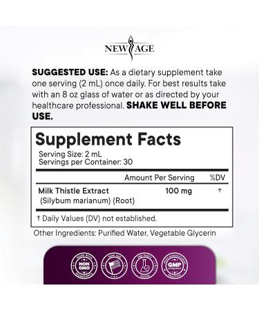 Milk Thistle Liquid Drops All Natural Milk Thistle Extract with Silymarin High Absorption Non-GMO Gluten-Free 8 oz - Buy Online on GoSupps.com