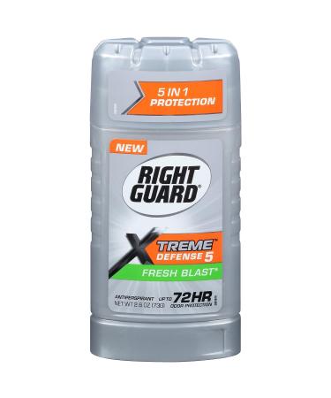 Right Guard Xtreme Defense 5 Fresh Blast Anti-Perspirant & Deodorant 2.6 oz - Buy Online on GoSupps.com