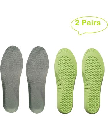 Honeycomb Elastic Shock Absorbing Shoe Insoles - 2 Pairs for Men, Women, Kids - Size Women 9-10/ Men 7-9.5 - Buy Online on GoSupps.com
