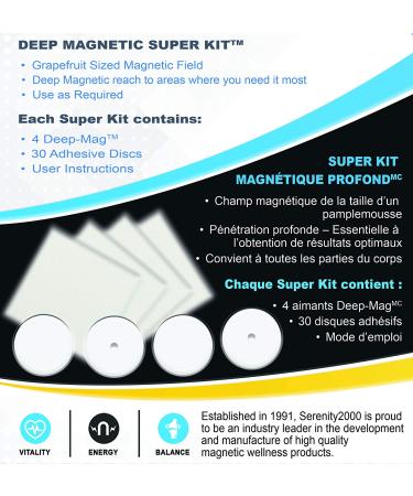 Serenity2000 Deep Magnetic Therapy Spot Magnet Super Kit - 4 Powerful Magnets | 10,000 Gauss | 4 Count - Buy Online on GoSupps.com