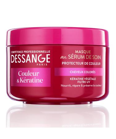 DESSANGE - Color & Keratin Hair Mask - Formula Enriched With Vegetable Keratin & UV Filter - Nourishes Repairs & Preserves Color - For Colored Hair - 250 ml