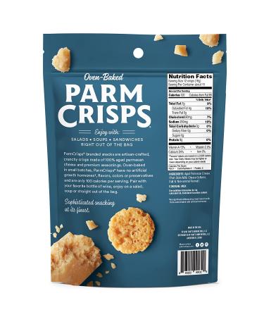 Original Cheese ParmCrisps 9.5oz (Pack of 2) - 100% REAL Parmesan Cheese | Healthy Keto Snacks | Low Carb, High Protein, Gluten Free, Oven Baked, Keto-Friendly - Buy Online on GoSupps.com