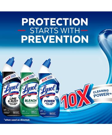 Lysol Power Toilet Bowl Cleaner Gel - 24oz | Cleans, Disinfects, and Removes Stains - Buy Online on GoSupps.com