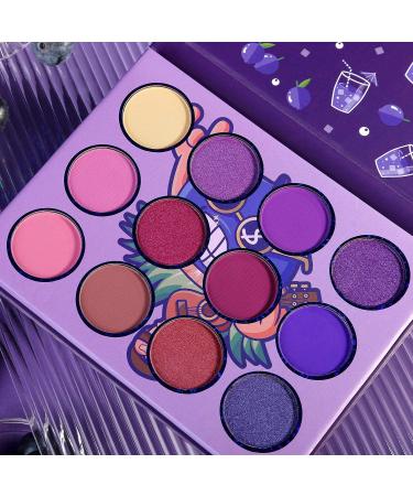 DE'LANCI Hawaii Blueberry Purple Eyeshadow Palette- 12 Shades, Ultra Pigmented Matte & Shimmer, Professional Mini Makeup Pallet - Buy Online on GoSupps.com