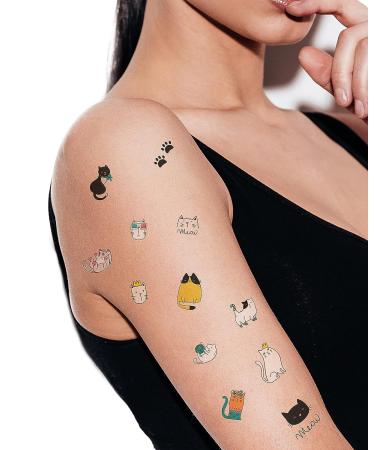 Cat Party Temporary Tattoos Collection: Fun & Unique Designs - Buy Online on GoSupps.com