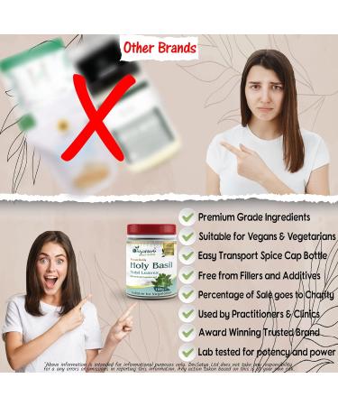 Holy Basil (Tulsi) Powder - Organic Herbal Supplement for Stress Relief and Immune Support - Buy Online on GoSupps.com