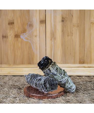 Heka Naturals 10cm Polished Shungite Pyramid - Home Decor Gemstone for Chakra Healing and Negative Energy Protection with Sage - Healing Crystals - Buy Online on GoSupps.com