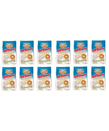 Divella Divella Ottimini Biscotti all Mandorle Chopped Almond Sandblasted Cookies 350 g (Pack of 12)