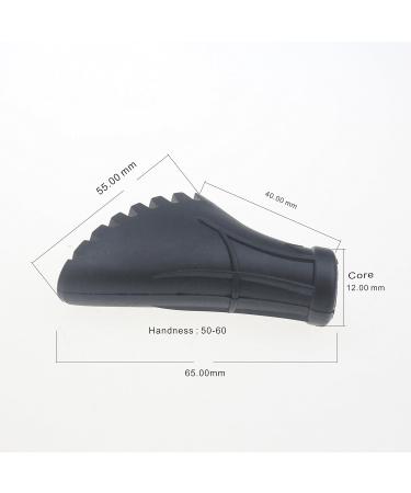 Crestgolf Nordic Walking Pads - 6/10 Piece Rubber Accessories for Asphalt & Stone Trekking Sticks - Durable Black Set for Hiking - Buy Online on GoSupps.com