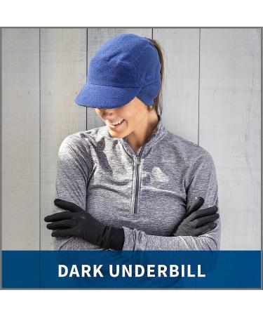 TrailHeads Fleece Ponytail Hat with Ear Warmer | Women's Adventure Hat - Heather Indigo - Buy Online on GoSupps.com