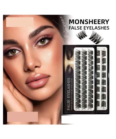 Thick Natural Reusable False Eyelashes - 3 Rows of 01 Segmented Cluster (8mm) | International Shipping Available - Buy Online on GoSupps.com