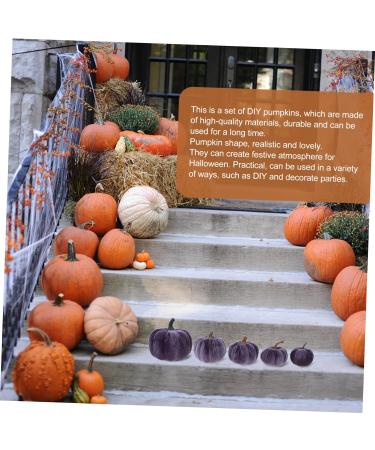 HOMSFOU 10 Pcs Flannel Foam Pumpkin Artificial Pumpkins Bulk Thanksgiving Decor Craft Pumpkins Pumpkin Artificial Faux Pumpkin Decor Fall Decorations Home Party Photo Prop Set Halloween Greyx2pcs 14X12.5X12.5CMx2pcs - Buy Online on GoSupps.com