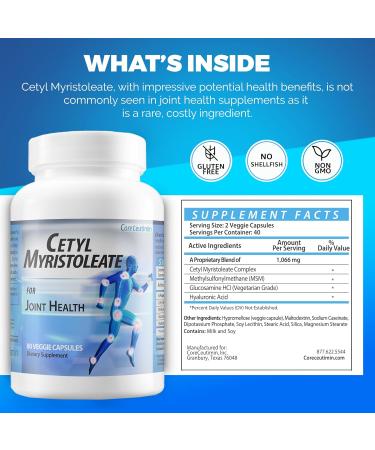 Cetyl Myristoleate Soft Gels Omega 5 Fatty Acid - Joint Relief & Mobility Support - With Glucosamine, Turmeric - 90 Soft Gels - Buy Online on GoSupps.com