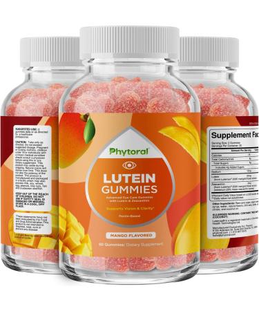 Lutein & Zeaxanthin Vegan Gummy Eye Vitamins for Adults | Eye Health & Vision Clarity Support - Blue Light Protection | Lutein Gummies - Buy Online on GoSupps.com
