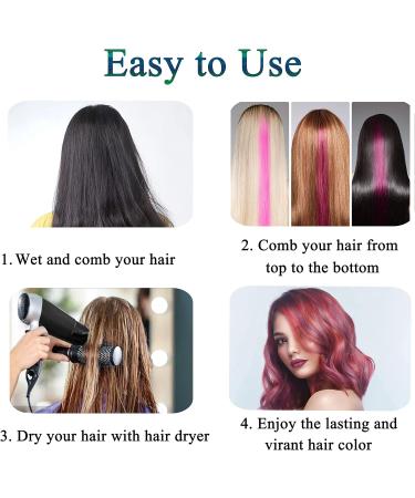 Kyerivs Hair Chalk Comb 6 Pcs - Temporary Washable Hair Coloring for Girls, Kids & Women - Perfect for Cosplay, Halloween, Carnival & Birthday Parties - Buy Online on GoSupps.com