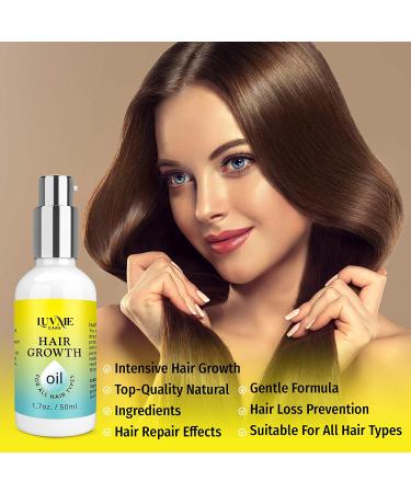 Luv Me Care Hair Growth Oil 2 Pack - Biotin & Castor Oil Serum for Stronger, Thicker, Longer Hair 1.7 oz - Buy Online on GoSupps.com
