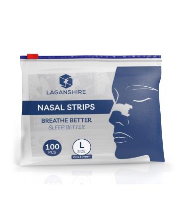 Nasal Strips Snoring Solution - Nasal Dilator for Anti Snoring- Best Nose Strips for Breathing - 100pcs - Sleep Right and Breathe Easy at Night (Large) Large (Pack of 100)