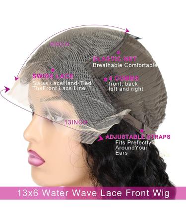 26 Inch 13x6 HD Transparent Curly Lace Front Wig Human Hair - 180% Density Pre Plucked Deep Wave Curly Wig with Baby Hair for Black Women - Bleached Knots - 26 - Buy Online on GoSupps.com