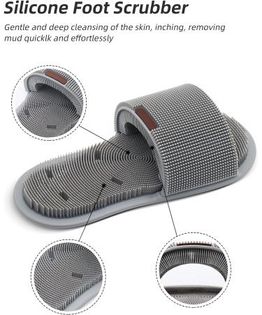 Silicone Shower Foot Scrubber Set - Unisex Soft Bristle Foot Scrubber with Suction Cups for Massage, Cleansing & Exfoliation - Medium Size - Buy Online on GoSupps.com