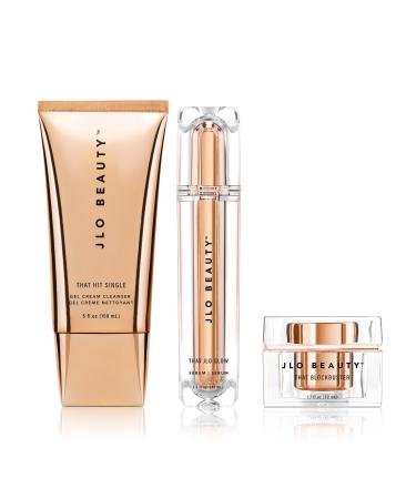 JLO BEAUTY That JLo Starter Kit | Includes Serum Cleanser and Cream Gently Tightens Clears Brightens and Hydrates for Smooth Radiant Skin Full Size