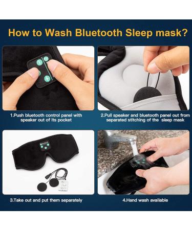 Bluetooth Sleep Mask with Ultra Thin Speakers - Boodlab 3D Wireless Headphones for Sleeping, Insomnia, Meditation, and Travel - Washable Black Mask, Ideal Gift for Men and Women - Buy Online on GoSupps.com