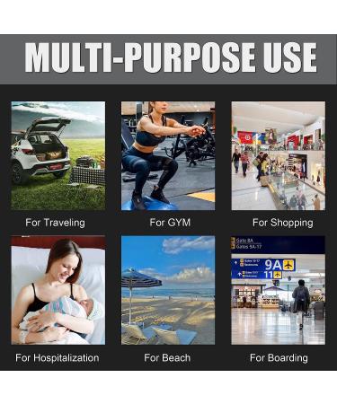 MOCARE Travel Duffel Bag for Women - Foldable Lightweight Gym Tote with Shoe Compartment (Black) - Buy Online on GoSupps.com