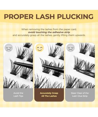 Buy LASHVIEW Self Adhesive Lash Clusters - No Glue Needed DIY Eyelash Extension Kit (10-16mm) with Tweezers | International Shipping Available - Buy Online on GoSupps.com