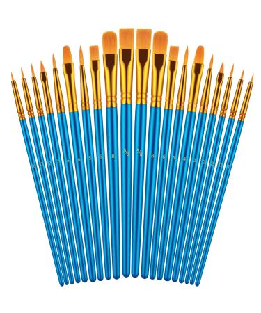 Paint Brushes Set, 20 Pcs Paint Brushes for Acrylic Painting, Oil  Watercolor Acrylic Paint Brush, Artist Paintbrushes for Body Face Rock  Canvas, Kids