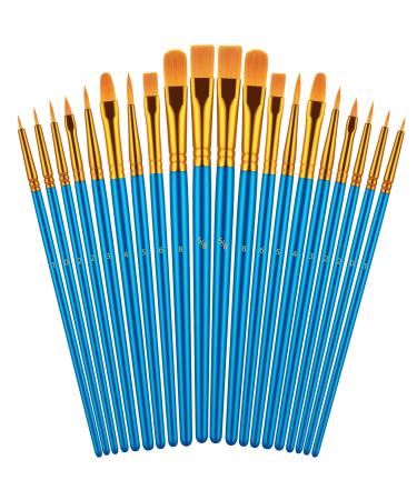 Paint Brushes Set  20 Pcs Paint Brushes for Acrylic Painting  Oil Watercolor Acrylic Paint Brush  Artist Paintbrushes for Body Face Rock Canvas  Kids Adult Drawing Arts Crafts Supplies  Blue - Buy Online on GoSupps.com
