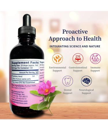 BioPure Cistus Incanus Herbal Extract - Wild Organic Tincture for Immune Support & Gut Health - Antioxidant Rich - 4 fl oz - Buy Online on GoSupps.com