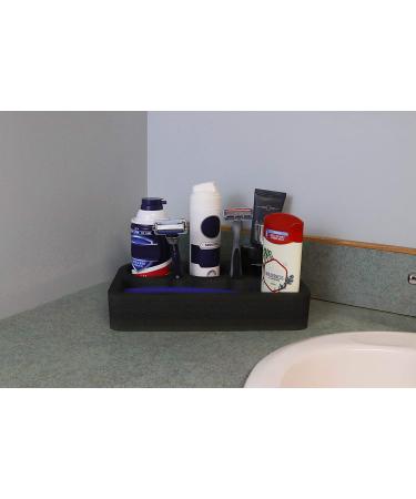 Polar Whale Men's Grooming Stand for Bathroom Vanity Storage Organizer Countertop Beard Hair Care Rack Holds Combs Brushes Spray Shaving Cream Razor Trimmer Tools Cologne Waterproof - Buy Online on GoSupps.com
