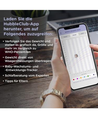 Shop Hubble Connected Grow Intelligent Digital Baby Scales - Large LCD 4-Sensor Tech Soft Changing Pad for Newborns & Infants - Buy Online on GoSupps.com