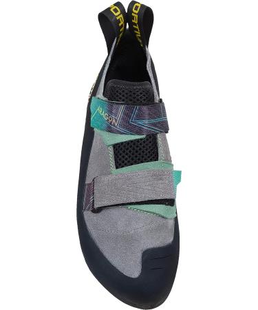 La Sportiva Men's Aragon Rock Climbing Shoes 12 - Slate/Jasmine Green - Buy Online on GoSupps.com