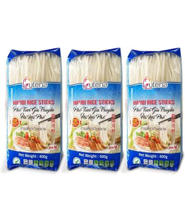Authentic Vietnamese Rice Noodles (Rice Sticks) - Medium 3MM - 3 Pack (400g each) - Buy Online on GoSupps.com