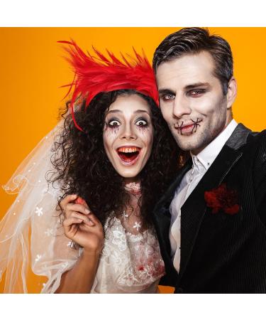 Feather Fascinator Headband Tea Party Headwear 1920s Headbands Flapper Headpieces 1920s for Women (Red) 1 Red - Buy Online on GoSupps.com