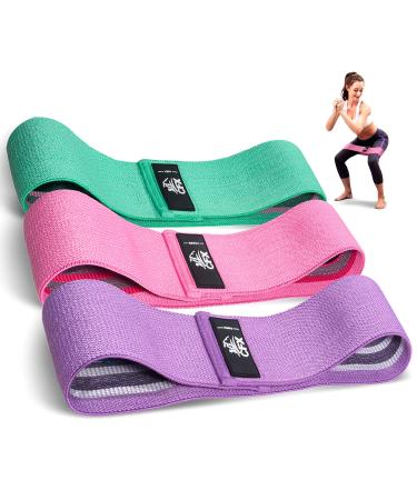 CFX resistance hip bands fitness straps set yogagurt in 3 train folder training band Yogaband as resistance and support for leg training strength training and pull -ups green pink purple