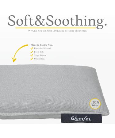 Grain Cushion | Harmatic Cotton Wheat-Filled Pillow 46x12 cm | Soft Back Neck & Shoulder Pain Relief | Perfect Gift in Light Gray - Buy Online on GoSupps.com