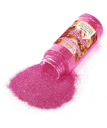  Aslanka Aslanka Holographic Glitter Powder - 140g - Bright Pink - Rainbow Multicolored Glitter Powder - Manicure Epoxy Resin Eyeshadow Face DIY Crafts - Buy Online on GoSupps.com