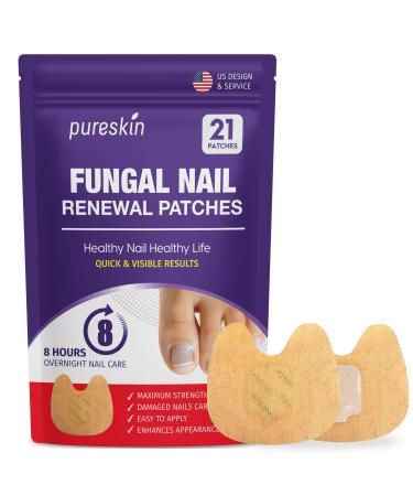 Extra Strength Toenail Fungus Treatment Patches: Nail Fungus Treatment for Toenail Fingernails - Fungal Nail Patches Nail Repair Patches - 8-Hour Nightime Nail Renewal Patches - 21Patches