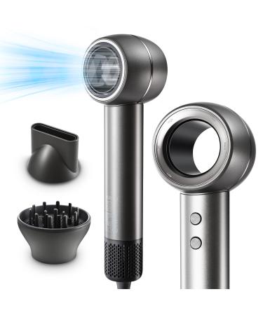 Hair Dryer 120000 RPM High-Speed Negative Ionic Blow Dryer for Fast Drying 4 Temps & 3 Speeds Compact Hair Dryer with Diffuser and Nozzle for Travel & Home