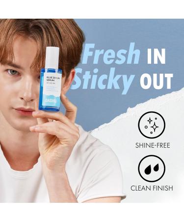 DASHU Boy Blue Sedum Water Serum | Hydrating Face Moisturizer with 8 Hyaluronic Acids | Men's Grooming Essentials - 2.19 fl oz - Buy Online on GoSupps.com