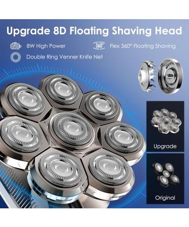 SOPPY Upgrade Head Shavers for Bald Men - Electric Razor & Nose Hair Trimmer IPX6 Waterproof Grooming Kit - Buy Online on GoSupps.com