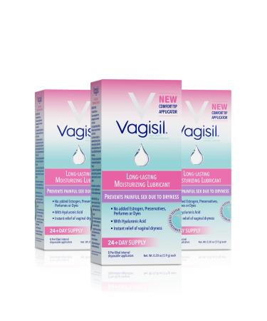 Vagisil Prohydrate Internal Vaginal Moisturizer, Gel & Lubricant for Women, Gynecologist Tested, 8 Count- Pack of 3 (24 Total Applicators) 0.2 Ounce (Pack of 24)